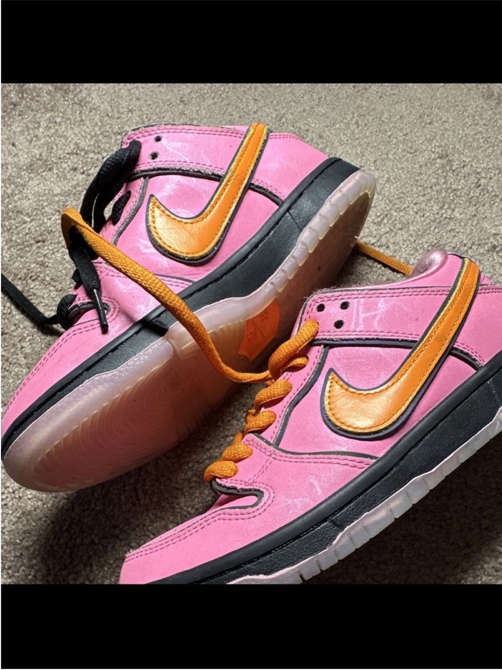 Nike the Powerpuff Girls Dunk Pro SB QS Low Blossom PS Size 4.5 Y